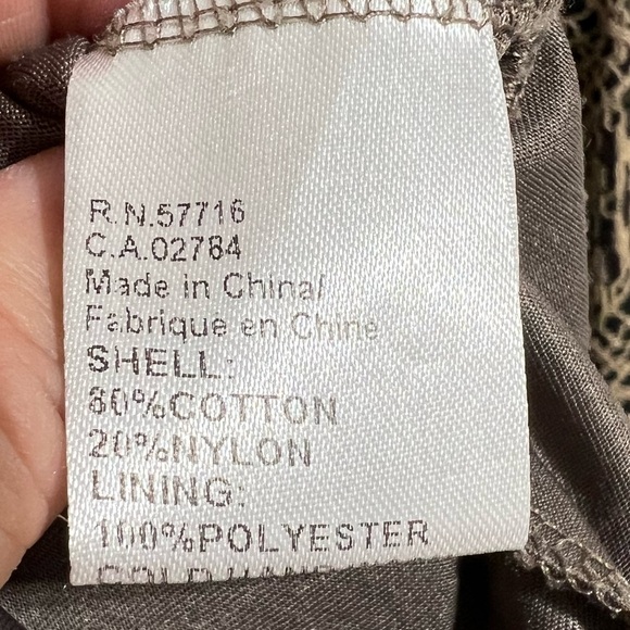 PAPILLON Womens Brown Crochet Lace Lined Mini Dress, Size Large- #315 - Picture 13 of 13